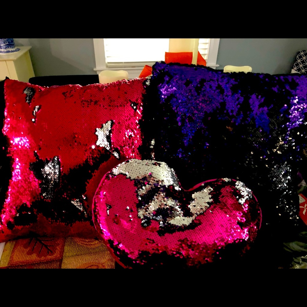 Sequin pillows